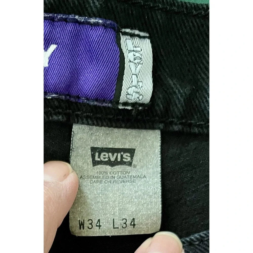 Vintage Levi's SilverTab BAGGY Fit Jeans Black Denim W34 L34 90s Skater Grunge